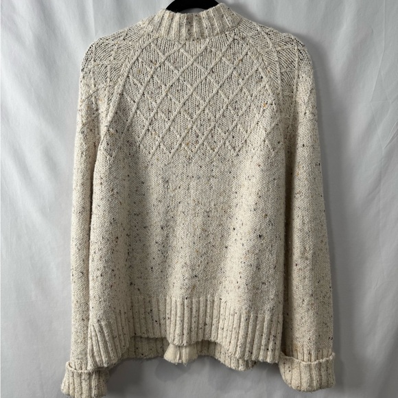 Dressbarn Full Zip Sweater  Blue, Black, White Tweed, Size XL Acrylic/Wool Blend - Picture 5 of 16